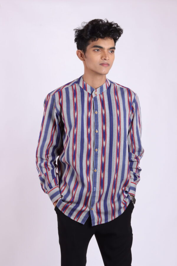 Sambalpuri Mens Ikat Shirt - Image 4