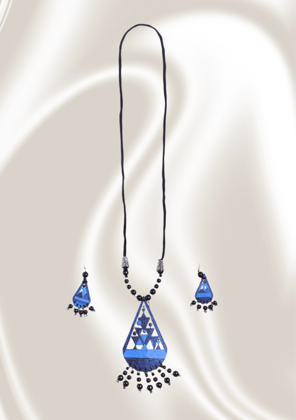 Warli Hand Painted Necklace Set - Image 2