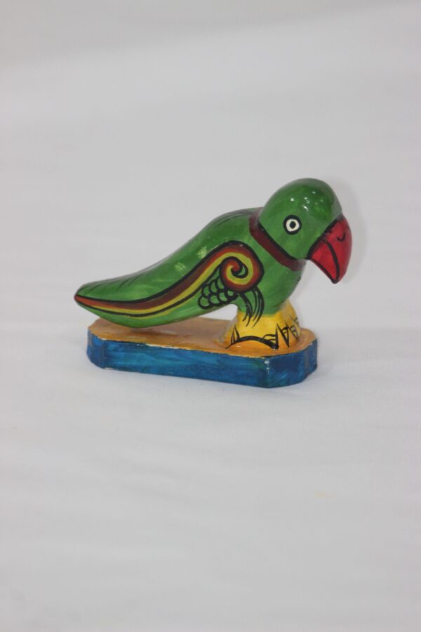 Pattachitra Wooden Hand-Painted Toy (Parrot) - Image 2