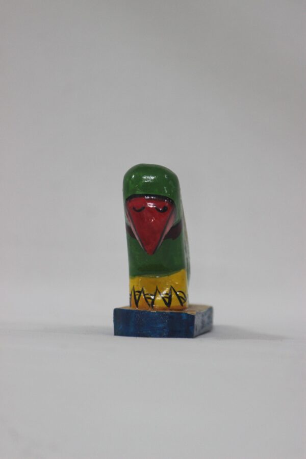 Pattachitra Wooden Hand-Painted Toy (Parrot) - Image 4