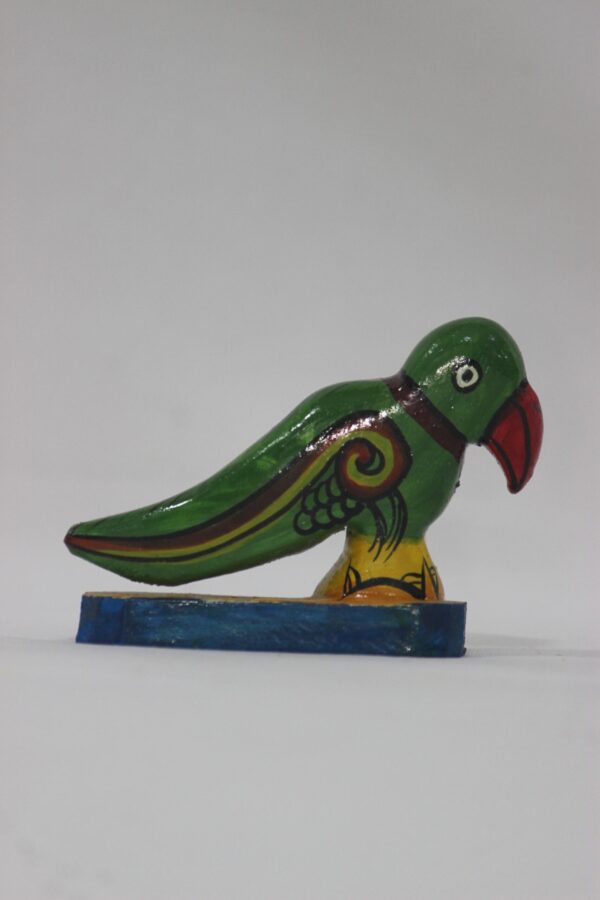 Pattachitra Wooden Hand-Painted Toy (Parrot)