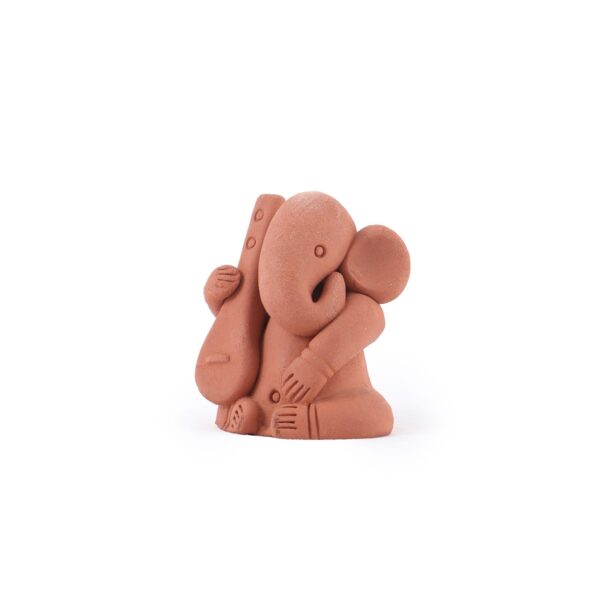 Terracotta Sitar Ganesh - Image 3